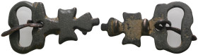 Weight 9,89 gr - Diameter 41 mm.Ancient Bronze Belt Buckle.