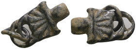 Weight 9,43 gr - Diameter 28 mm.Ancient Bronze Belt Buckle.