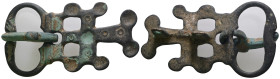 Weight 17,24 gr - Diameter 55 mm.Ancient Bronze Belt Buckle.