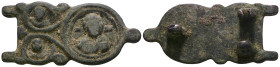 Weight 19,42 gr - Diameter 49 mm. Ancient Bronze Belt Buckle.