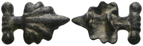 Weight 6,32 gr - Diameter 25 mm.Ancient Bronze Belt Buckle.