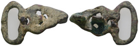 Weight 8,14 gr - Diameter 36 mm. Ancient Bronze Belt Buckle.