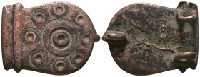 Weight 12,13 gr - Diameter 34 mm. Ancient Bronze Belt Buckle.