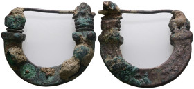 Weight 67,41 gr - Diameter 65 mm. Ancient Bronze Fibula.
