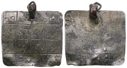 Weight 3,87 gr - Diameter 26 mm. Ancient Silver Amulet.