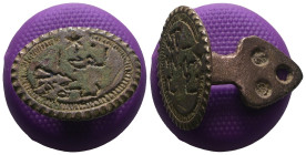 Weight 6,78 gr - Diameter 24 mm. Ancient Bronze Seal.