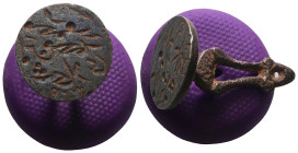 Weight 5,81 gr - Diameter 24 mm. Ancient Bronze Seal.