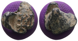 Weight 5,69 gr - Diameter 15 mm. BYZANTINE LEAD SEAL.(Circa 7th-11th Century).Pb.
