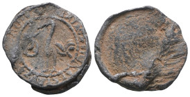 Weight 6,32 gr - Diameter 23 mm. BYZANTINE LEAD SEAL.(Circa 7th-11th Century).Pb.