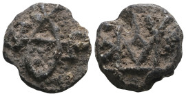 Weight 5,47 gr - Diameter 16 mm. BYZANTINE LEAD SEAL.(Circa 7th-11th Century).Pb.