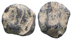 Weight 2,60 gr - Diameter 13 mm.BYZANTINE LEAD SEAL.(Circa 7th-11th Century).Pb.