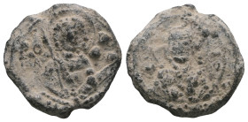 Weight 3,21 gr - Diameter 16 mm. BYZANTINE LEAD SEAL.(Circa 7th-11th Century).Pb.