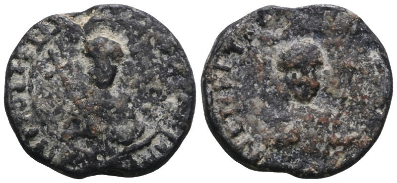 Weight 8,58 gr - Diameter 21 mm. BYZANTINE LEAD SEAL.(Circa 7th-11th Century).Pb...