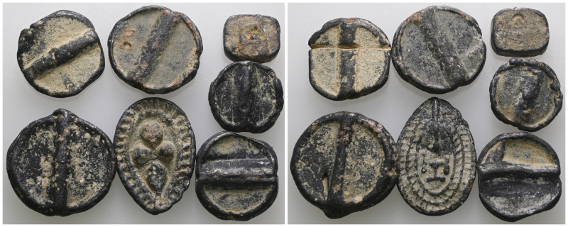 6 pieces, sold as seen. BYZANTINE LEAD SEAL.(Circa 7th-11th Century).Pb. No Retu...