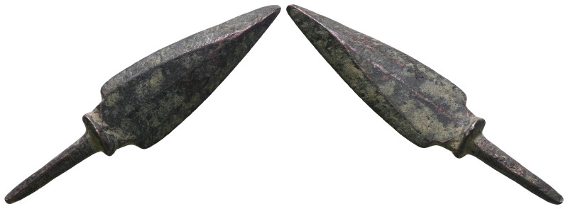 Weight 6,21 gr - Diameter 48 mm. ANCIENT ROMAN BRONZE ARROW HEADS.(Circa 2 th Ce...