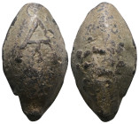 Weight 30,10 gr - Diameter 30 mm. ANCIENT GREEK SLING BULLET.(4th–3rd centuries BC).Pb.