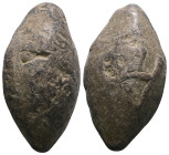 Weight 33,20 gr - Diameter 30 mm. ANCIENT GREEK SLING BULLET.(4th–3rd centuries BC).Pb.