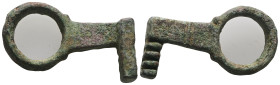 Weight 6,67 gr - Diameter 28 mm. ANCIENT ROMAN BRONZE KEY.(3rd–4th centuries).Ae.