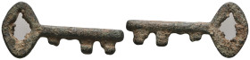 Weight 3,41 gr - Diameter 35 mm. ANCIENT ROMAN BRONZE KEY.(3rd–4th centuries).Ae.