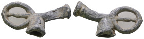 Weight 8,99 gr - Diameter 33 mm. ANCIENT ROMAN BRONZE KEY.(3rd–4th centuries).Ae.