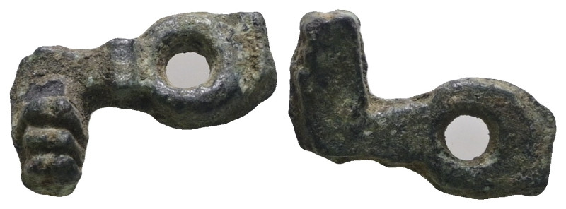 Weight 1,48 gr - Diameter 15 mm. ANCIENT ROMAN BRONZE KEY.(3rd–4th centuries).Ae...