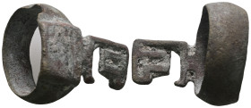 Weight 8,74 gr - Diameter 24 mm. ANCIENT ROMAN BRONZE KEY.(3rd–4th centuries).Ae.