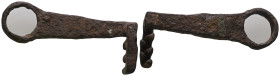 Weight 9,39 gr - Diameter 44 mm. ANCIENT ROMAN BRONZE KEY.(3rd–4th centuries).Ae.