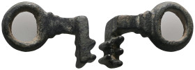 Weight 13,29 gr - Diameter 33 mm. ANCIENT ROMAN BRONZE KEY.(3rd–4th centuries).Ae.