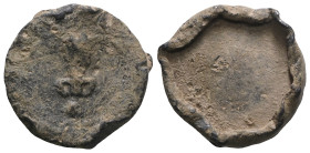 Weight 8,47 gr - Diameter 23 mm. ITALY.THERIAC BOX SEAL.(16th-17th).VENICE.Pb