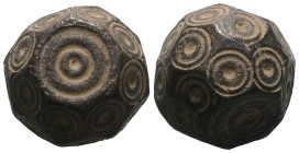 Weight 28,65 gr - Diameter 17 mm. BYZANTINE BRONZE WEIGHT.(Circa 6th-9th century).Ae.