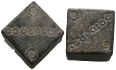 Weight 59,13 gr - Diameter 17 mm. BYZANTINE BRONZE WEIGHT.(Circa 6th-9th century).Ae.
