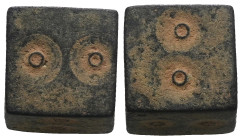 Weight 14,62 gr - Diameter 10 mm. BYZANTINE BRONZE WEIGHT.(Circa 6th-9th century).Ae.