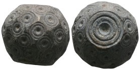 Weight 58,47 gr - Diameter 22 mm. BYZANTINE BRONZE WEIGHT.(Circa 6th-9th century).Ae.