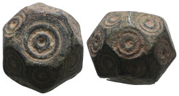 Weight 14,63 gr - Diameter 15 mm. BYZANTINE BRONZE WEIGHT.(Circa 6th-9th century).Ae.
