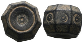 Weight 41,99 gr - Diameter 21 mm. BYZANTINE BRONZE WEIGHT.(Circa 6th-9th century).Ae.