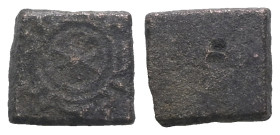 Weight 0,92 gr - Diameter 6 mm. ISLAMIC BRONZE WEIGHT.