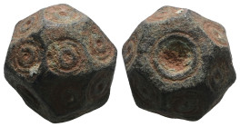 Weight 14,06 gr - Diameter 14 mm. BYZANTINE BRONZE WEIGHT.(Circa 6th-9th century).Ae.