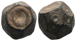 Weight 14,30 gr - Diameter 13 mm. BYZANTINE BRONZE WEIGHT.(Circa 6th-9th century).Ae.