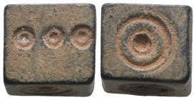 Weight 14,73 gr - Diameter 12 mm. BYZANTINE BRONZE WEIGHT.(Circa 6th-9th century).Ae.