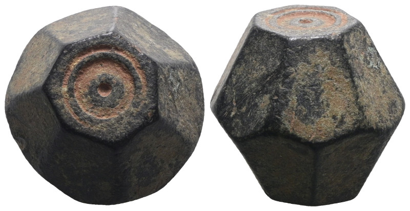 Weight 29,17 gr - Diameter 17 mm. ANCIENT BRONZE WEIGHT