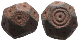 Weight 14,55 gr - Diameter 15 mm. BYZANTINE BRONZE WEIGHT.(Circa 6th-9th century).Ae.