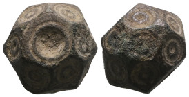 Weight 14,36 gr - Diameter 15 mm. BYZANTINE BRONZE WEIGHT.(Circa 6th-9th century).Ae.