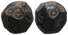 Weight 14,61 gr - Diameter 14 mm. BYZANTINE BRONZE WEIGHT.(Circa 6th-9th century).Ae.