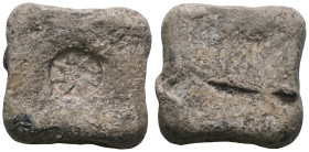 Weight 55,20 gr - Diameter 32 mm. BYZANTINE BRONZE WEIGHT.(Circa 6th-9th century).Ae.