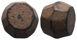 Weight 14,45 gr - Diameter 14 mm. ANCIENT BRONZE WEIGHT