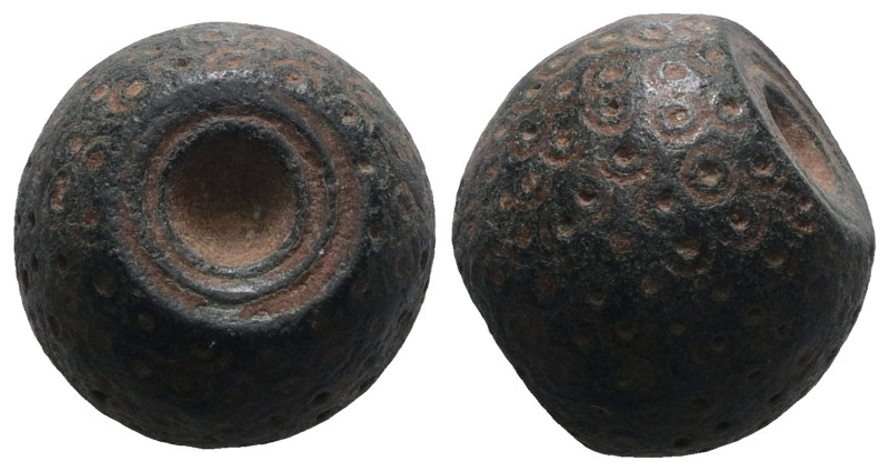 Weight 14,36 gr - Diameter 13 mm. BYZANTINE BRONZE WEIGHT.(Circa 6th-9th century...