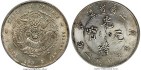 Kiangnan. Kuang-hsü Dollar CD 1900 MS61 PCGS, Nanking mint, KM-Y145a.4, L&M-229, WS-0819. Straight ping variety. Exceedingly alluring for a type almos...
