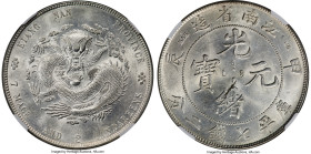 Kiangnan. Kuang-hsü Dollar CD 1904 MS63 NGC, Nanking mint, KM-Y145a.12, L&M-257. "HAH" and "CH" initials, fewer spines variety. Awash in cascading bri...