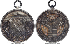 Shanghai. Kuang-hsü silver "Shanghai Jubilee" Medal 1893-Dated MS64 NGC, Li-pg. 42. 37mm. Engraved and presented to Douglas Jones. Obverse: Garnished ...