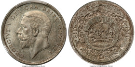 George V Crown 1934 MS65 PCGS, KM836, S-4036. Mintage: 932. By far the rarest date in the "wreath" Crown series, carrying a production figure less tha...